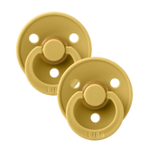 Colour Pacifiers 2 Pack - Mustard/Mustard