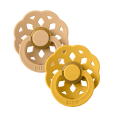 Boheme Pacifiers 2 Pack - Desert Sand/Honey Bee