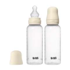 Baby BPA-Free PP Bottle Set 9oz 2 Pack Silicone - Ivory