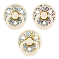BIBS x LIBERTY New Baby Pacifiers Try-It Collection 3 Pack Eloise - Ivory