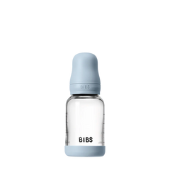 Baby Glass Bottle Set 4oz Silicone - Baby Blue