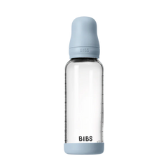 Baby Glass Bottle Set 8oz Silicone - Baby Blue