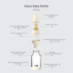 Baby Glass Bottle Set 4oz Latex - Sage