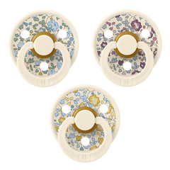 BIBS x LIBERTY New Baby Pacifiers Try-It Collection 3 Pack Eloise - Ivory