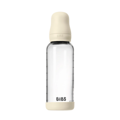 Baby Glass Bottle Set 240ml Silicone - Ivory