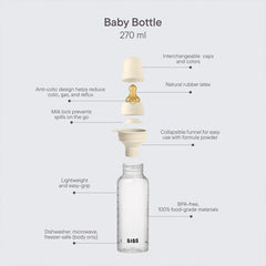 Baby BPA-Free PP Bottle Set 270ml Latex - Blush