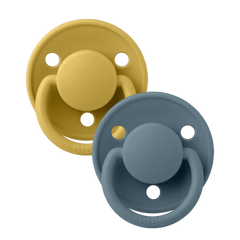 De Lux Pacifiers 2 Pack - Mustard/Petrol
