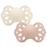 Infinity Pacifiers 2 Pack - Ivory/Blush