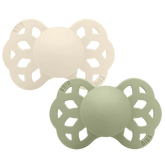 Infinity Pacifiers 2 Pack - Ivory/Sage