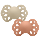 Infinity Pacifiers 2 Pack - Vanilla/Peach