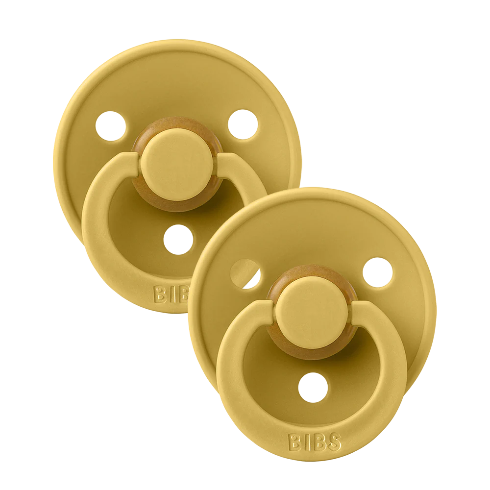 Colour Pacifiers 2 Pack - Mustard/Mustard