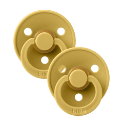 Colour Pacifiers 2 Pack - Mustard/Mustard