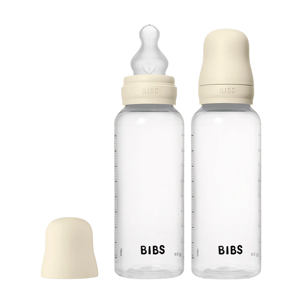 Baby BPA-Free PP Bottle Set 9oz 2 Pack Silicone - Ivory