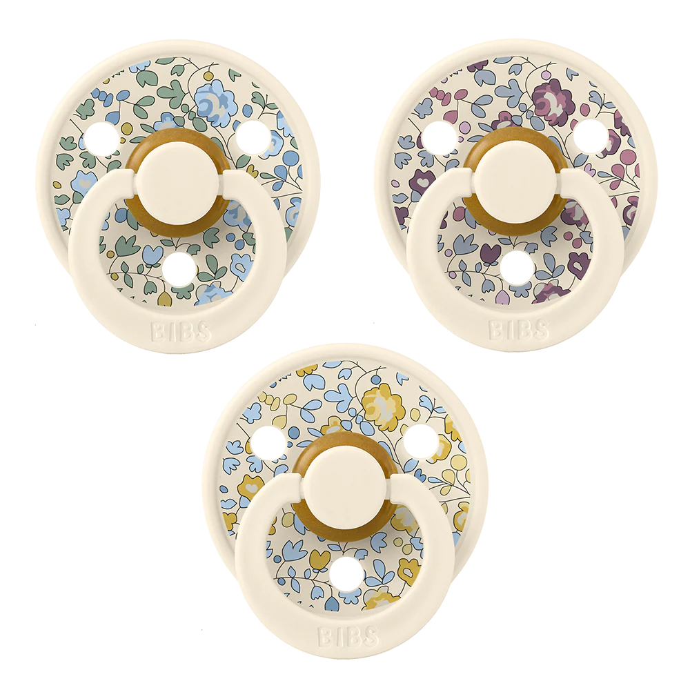 BIBS x LIBERTY New Baby Pacifiers Try-It Collection 3 Pack Eloise - Ivory
