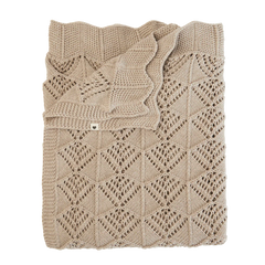 Knitted Blanket Wavy - Vanilla