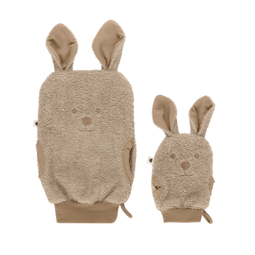 Kangaroo Bath Mitts - Vanilla