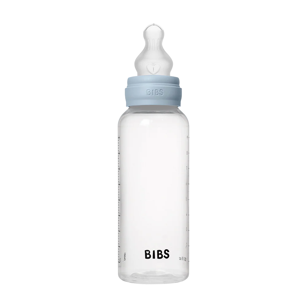Baby BPA-Free PP Bottle Set 9oz Silicone - Baby Blue