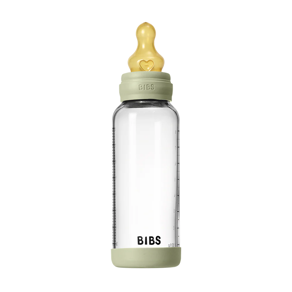 Baby Glass Bottle Set 8oz Latex - Sage