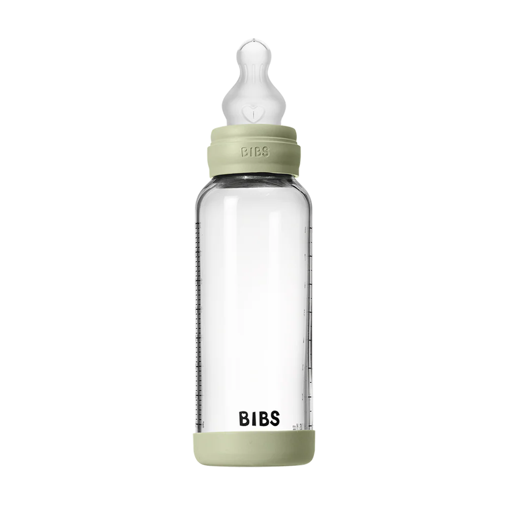 Baby Glass Bottle Set 8oz Silicone - Sage