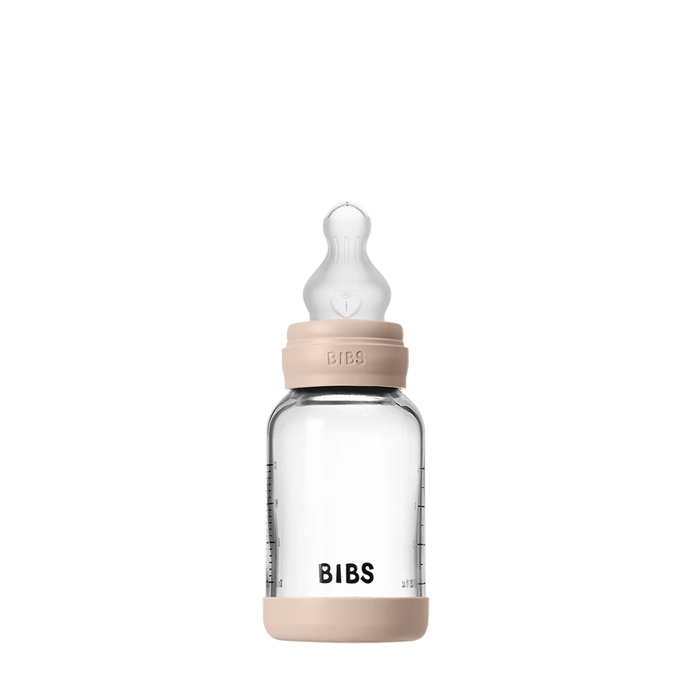 Baby Glass Bottle Set 4oz Silicone - Blush