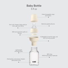 Baby BPA-Free PP Bottle Set 5oz Silicone - Baby Blue