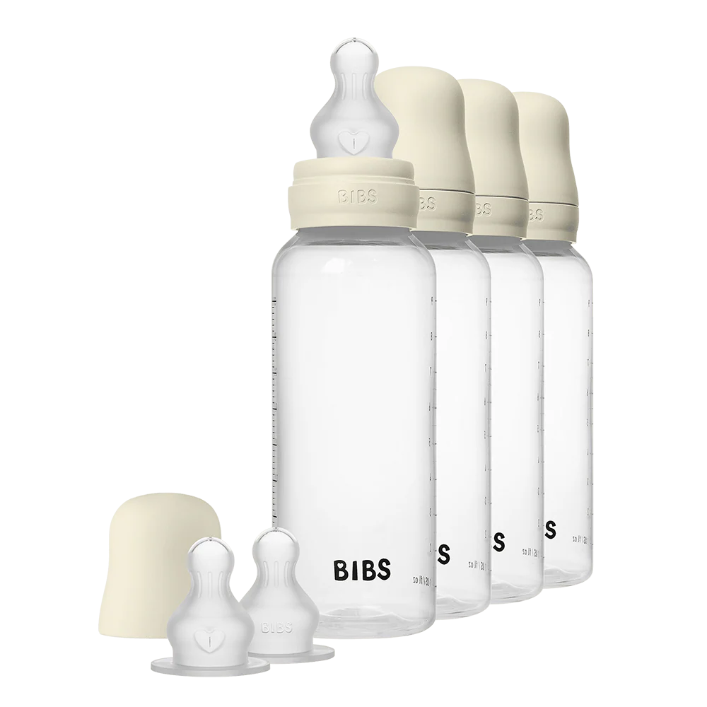 Baby BPA-Free PP Bottle 270 ml 4 Pack Silicone - Ivory