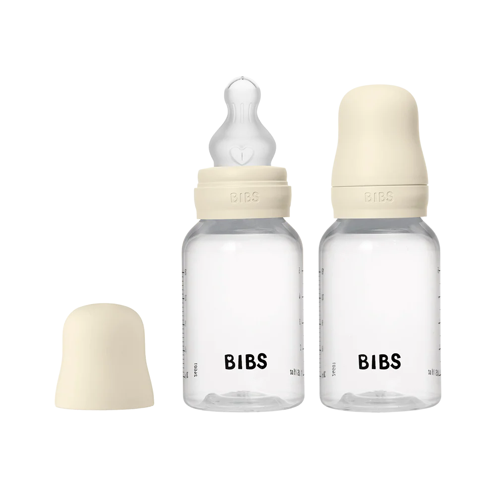 Baby BPA-Free PP Bottle Set 150ml 2 Pack Silicone - Ivory