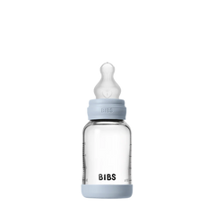 Baby Glass Bottle Set 120ml Silicone - Baby Blue