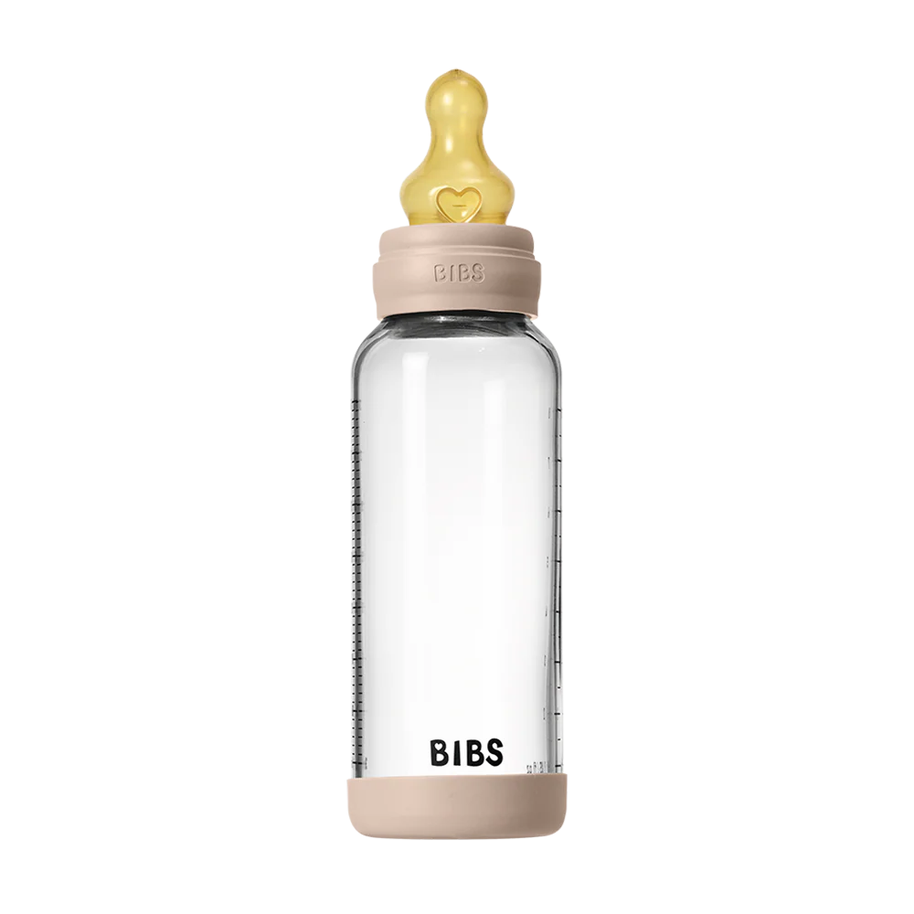 Baby Glass Bottle Set 240ml Latex - Blush