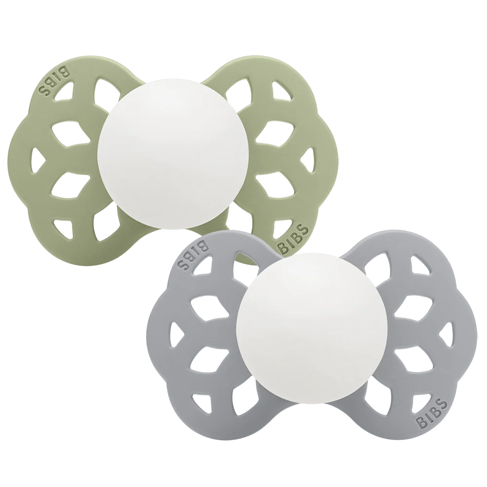 Infinity GLOW Pacifiers 2 Pack - Sage/Cloud