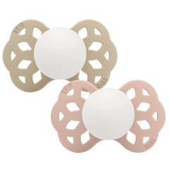Infinity GLOW Pacifiers 2 Pack - Vanilla/Blush