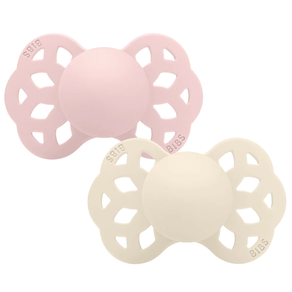 Infinity Pacifiers 2 Pack - Ivory/Blossom