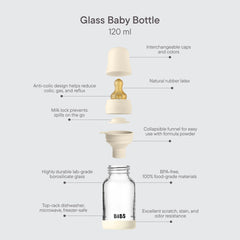 Baby Glass Bottle Set 120ml Latex - Sage