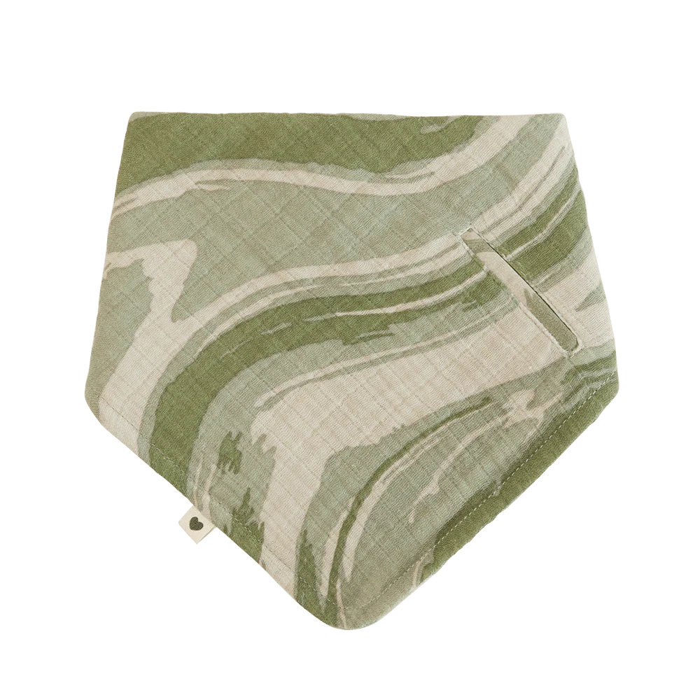 Bandana Bib - Tie Dye Camo Green
