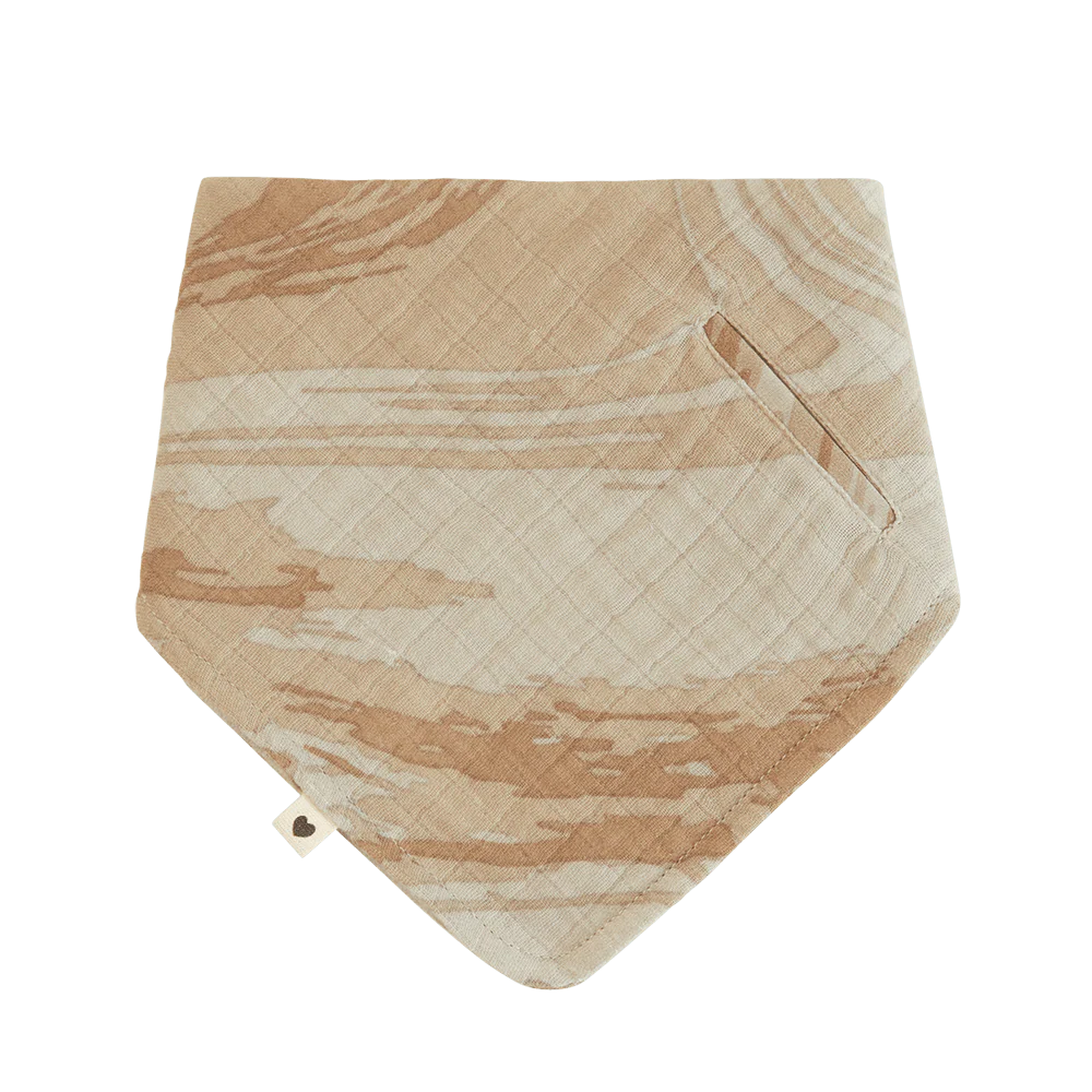 Bandana Bib - Tie Dye Camo Sand