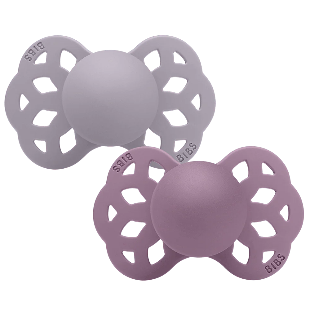Infinity Pacifiers 2 Pack - Fossil Grey/Mauve
