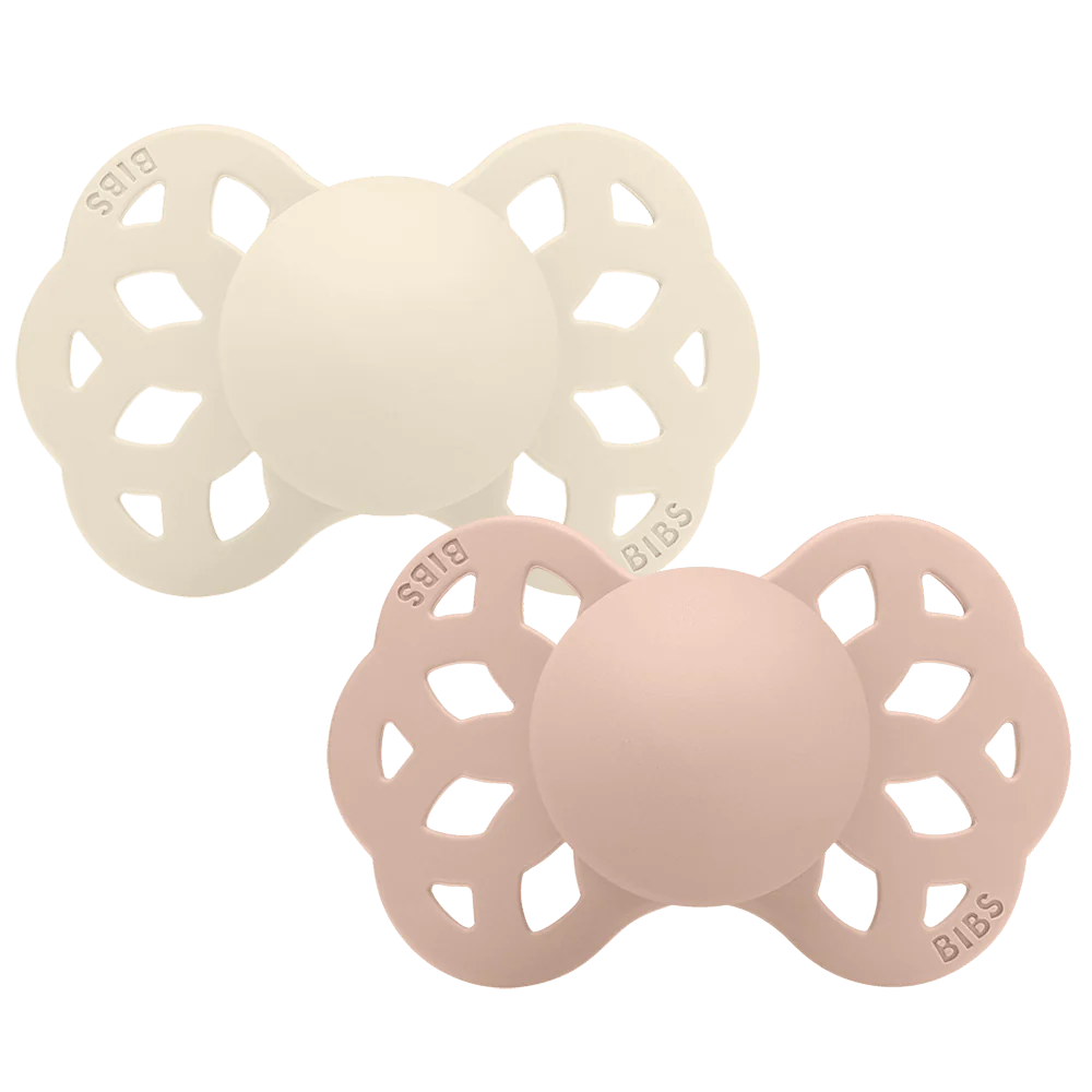 Infinity Pacifiers 2 Pack - Ivory/Blush