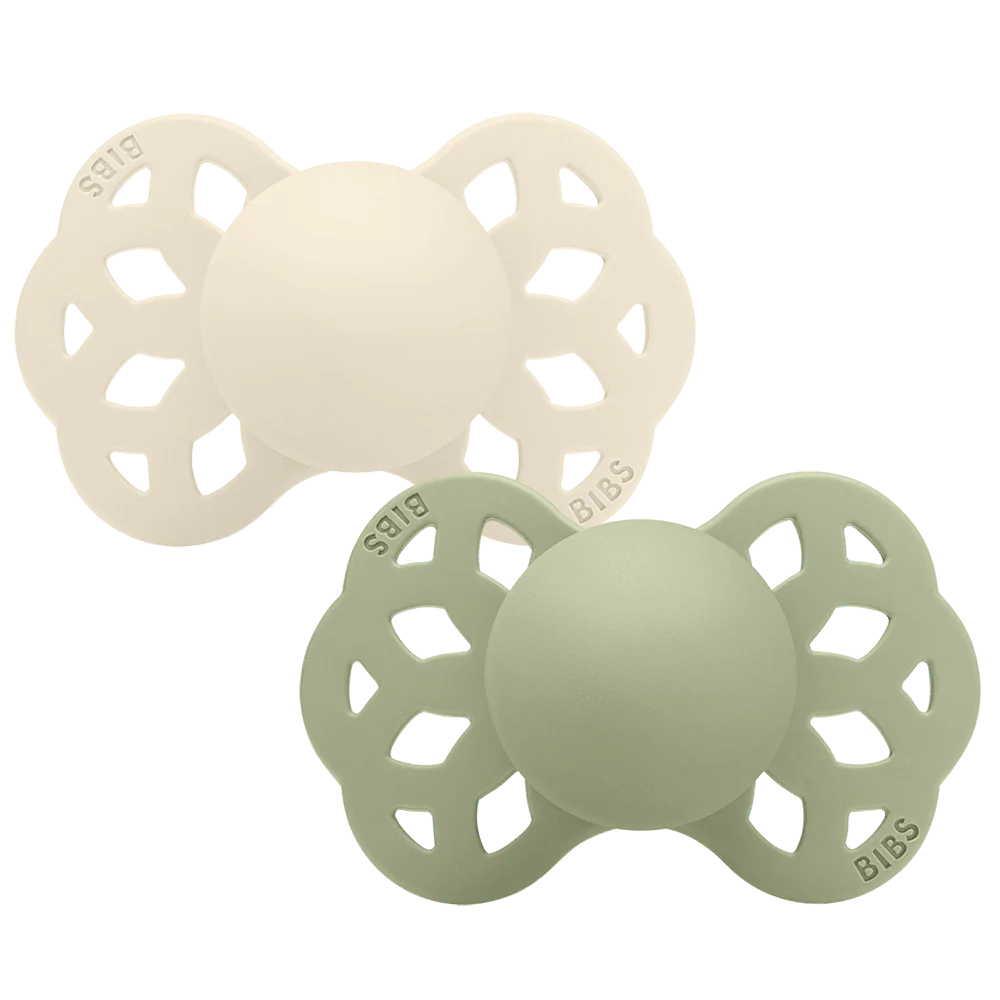 Infinity Pacifiers 2 Pack - Ivory/Sage