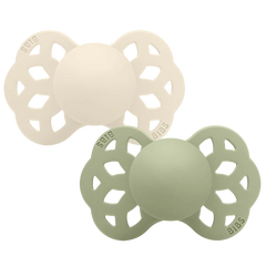 Infinity Pacifiers 2 Pack - Ivory/Sage