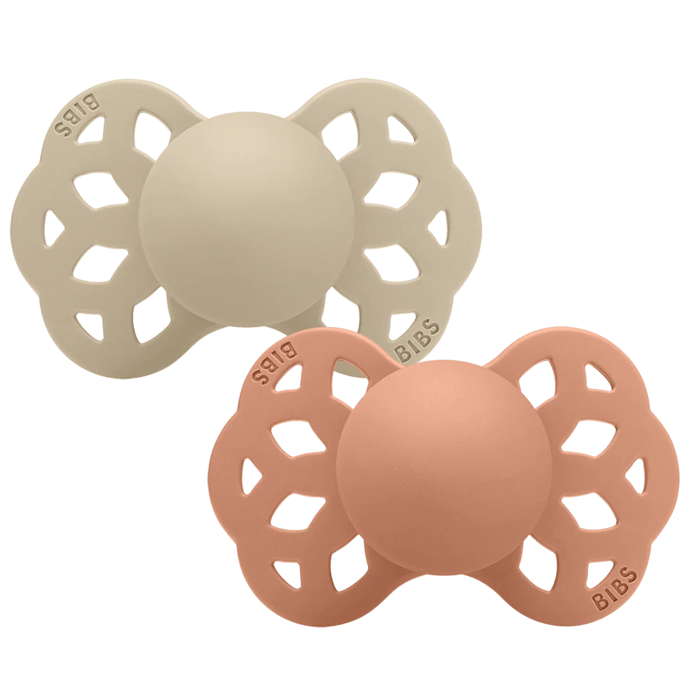 Infinity Pacifiers 2 Pack - Vanilla/Peach