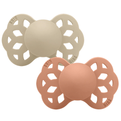 Infinity Pacifiers 2 Pack - Vanilla/Peach